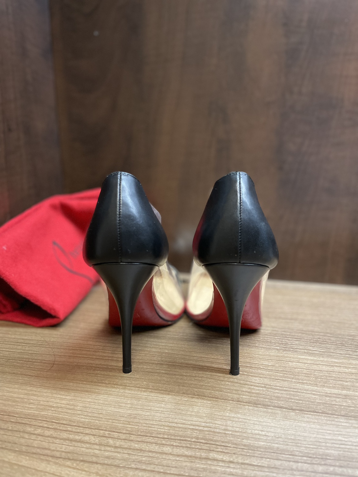 Christian Louboutin Metal pointed toe clear Djalouzi 100mm heel - photo 3
