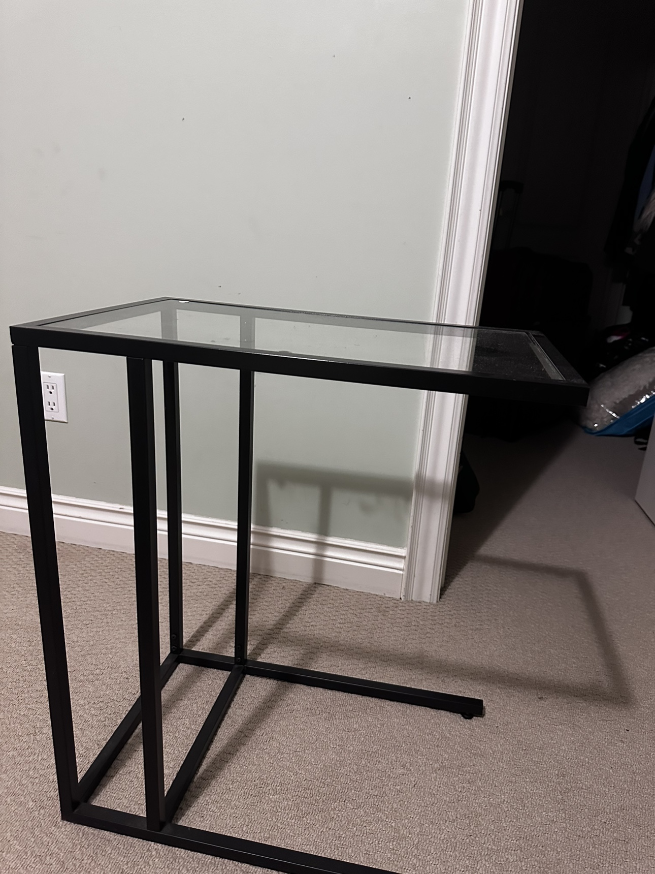 Glass Top Side Table - photo 2