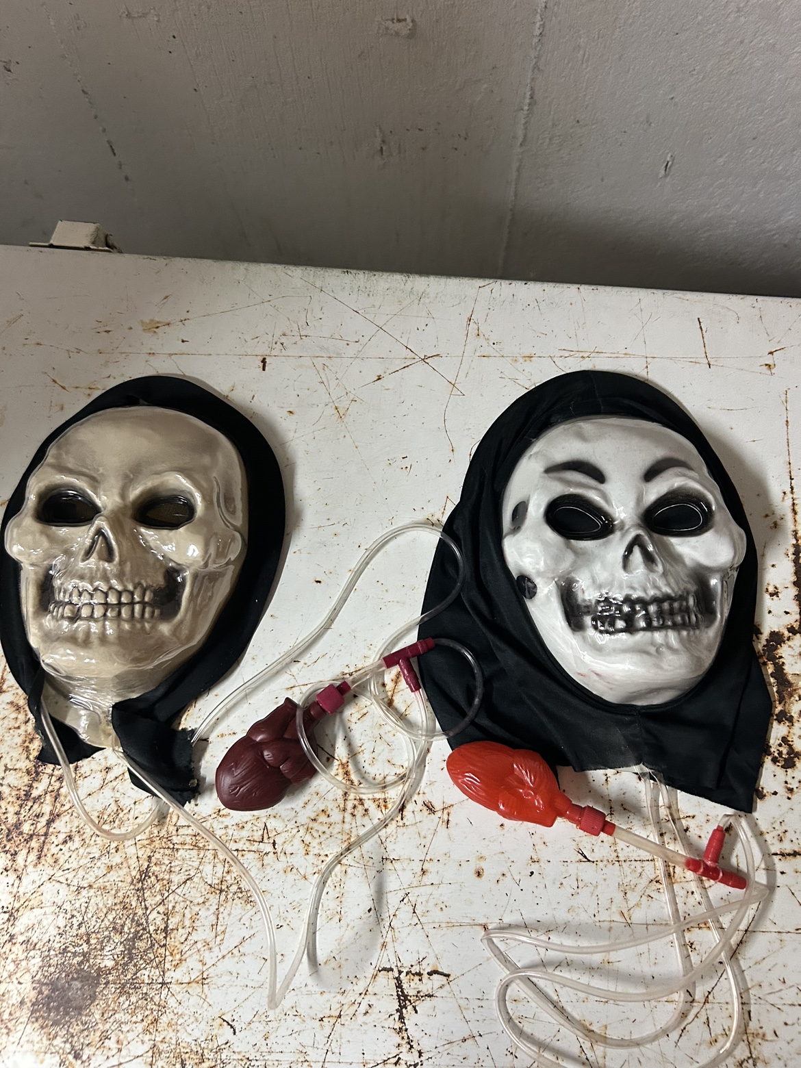Skeleton Masks with Blood Tubes