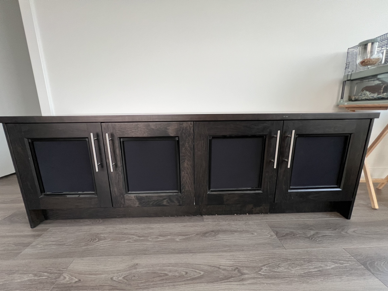Black TV stand