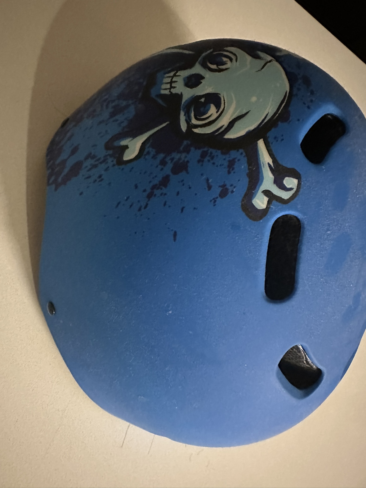Bell Youth Helmet - Blue with Skull Design# freecycle thumbnail