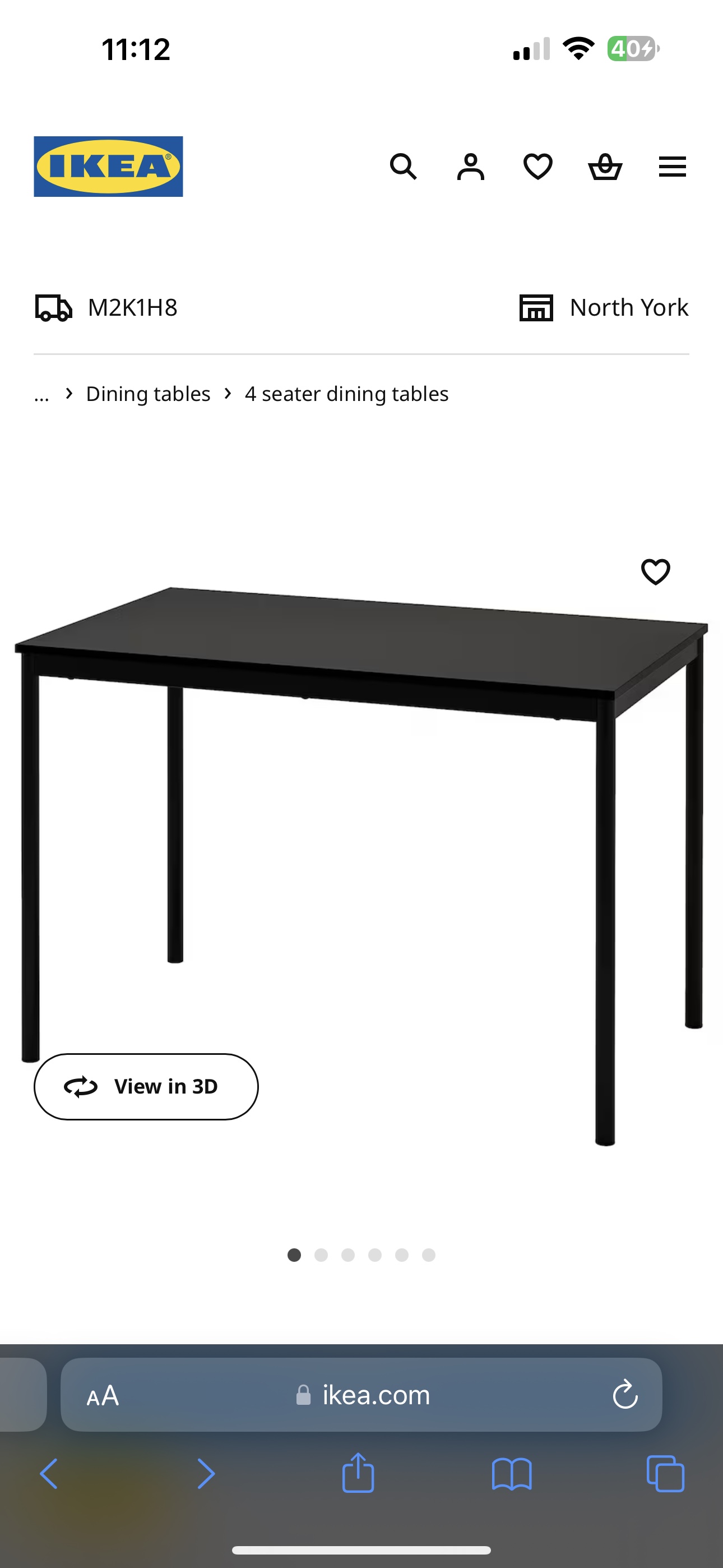 IKEA 4 Seater Dining Table