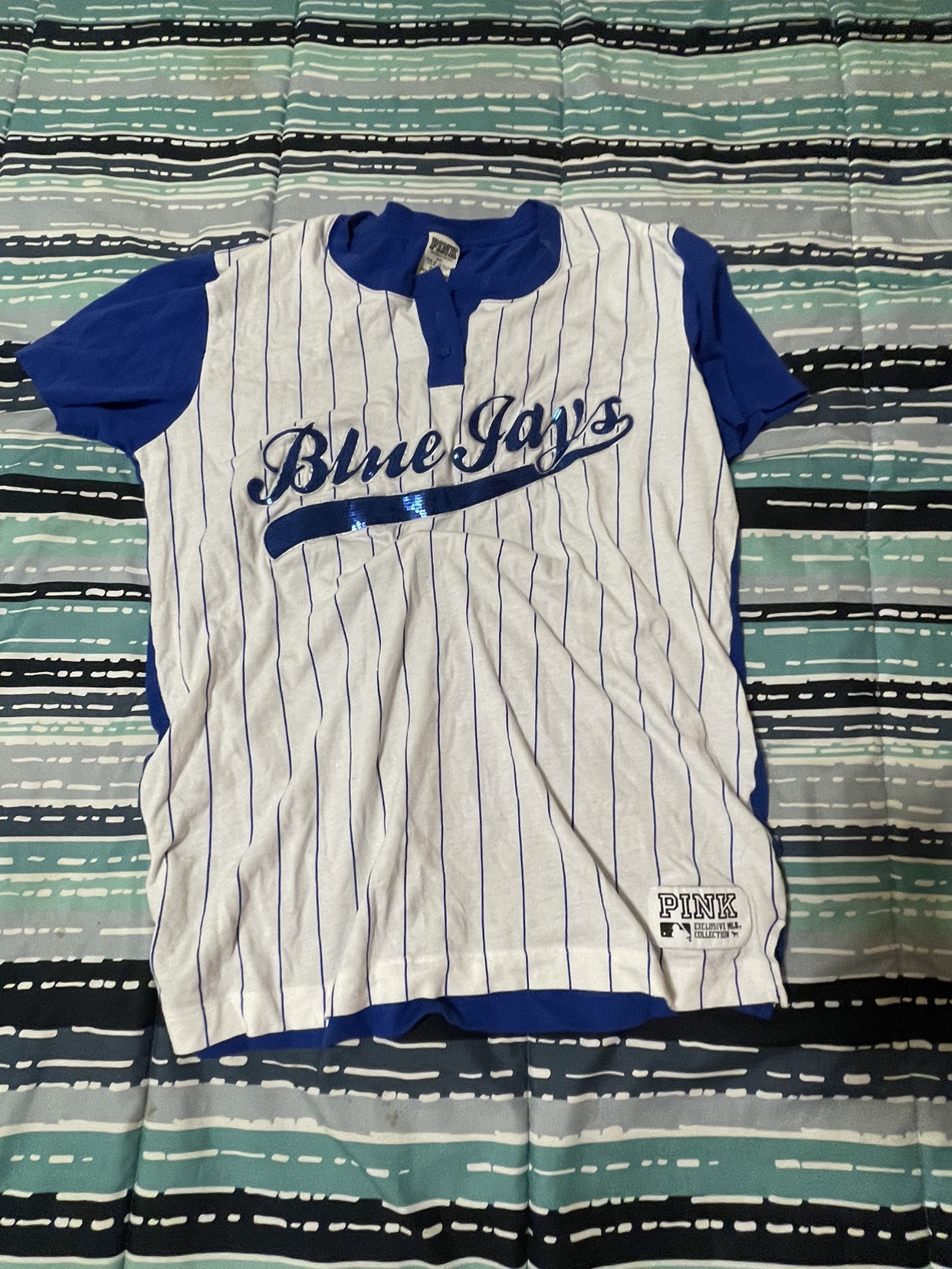 Pink Victoria Secret Blue Jays Baseball T-shirt