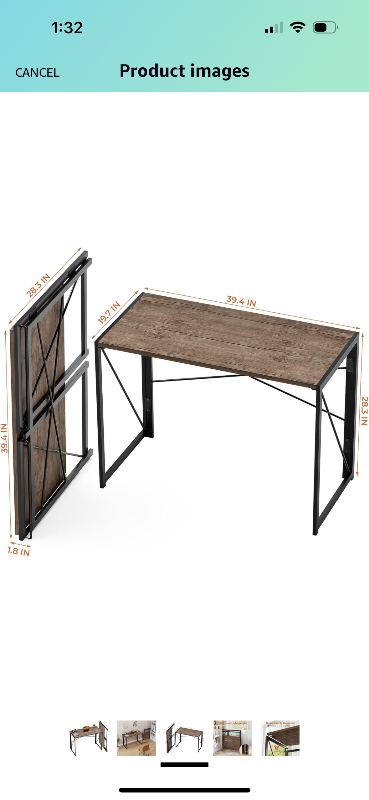 Foldable desk - photo 2