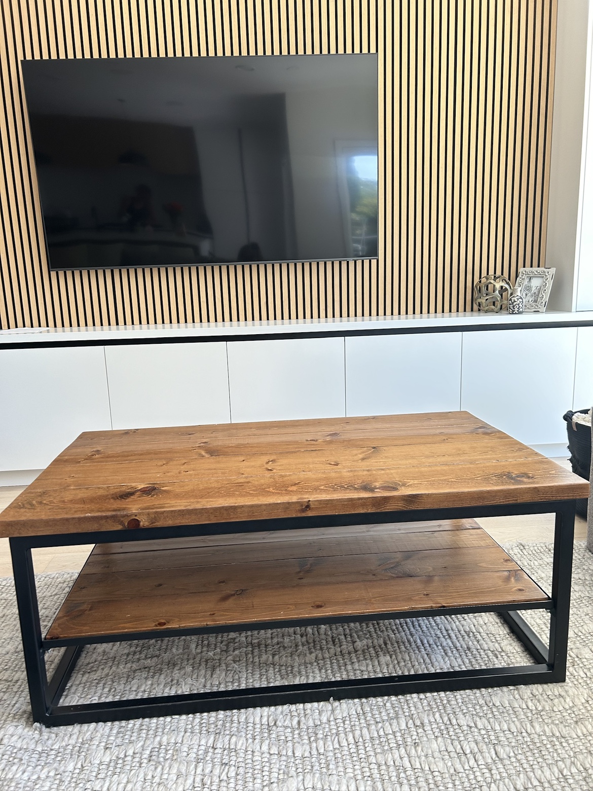 Custom made Coffee Table with Shelf - photo 3