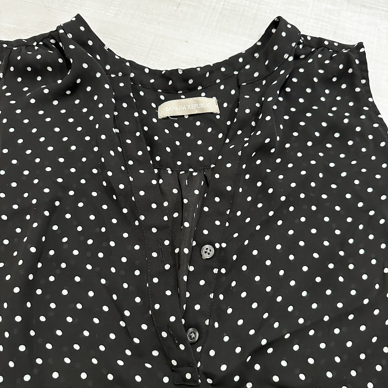Banana Republic Black Polka Dot Blouse image indicator(3)