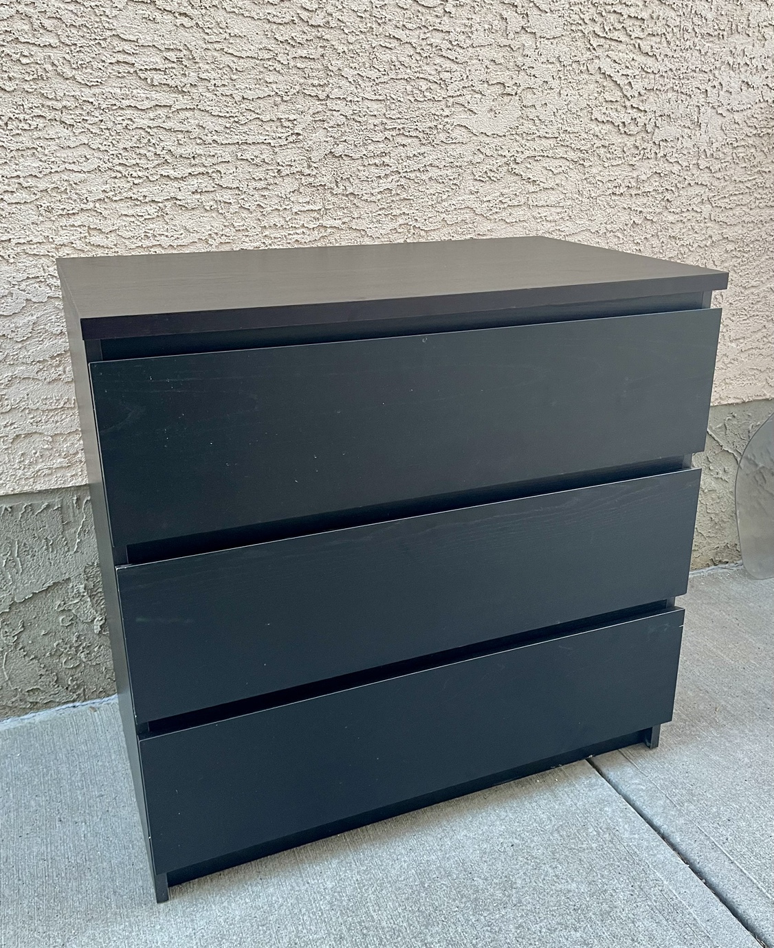 IKEA MALM 3-Drawer Dresser BLACK - photo 2