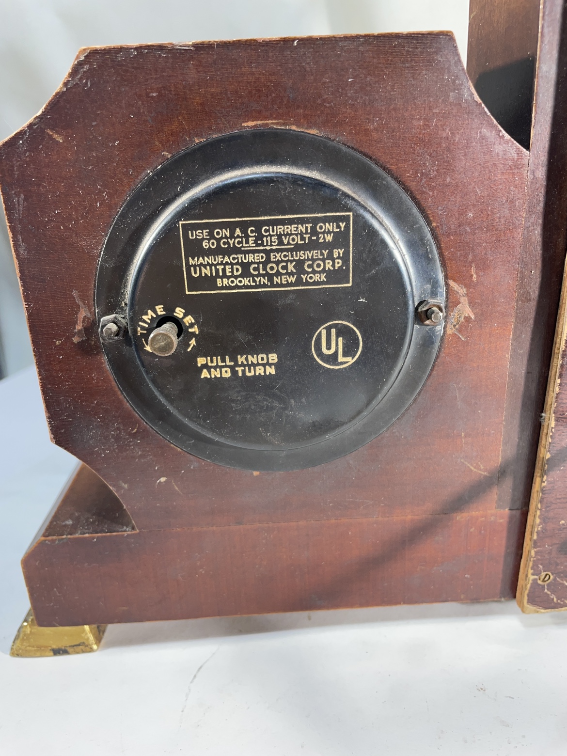 Vintage United musical, dancing figure clock - photo 4