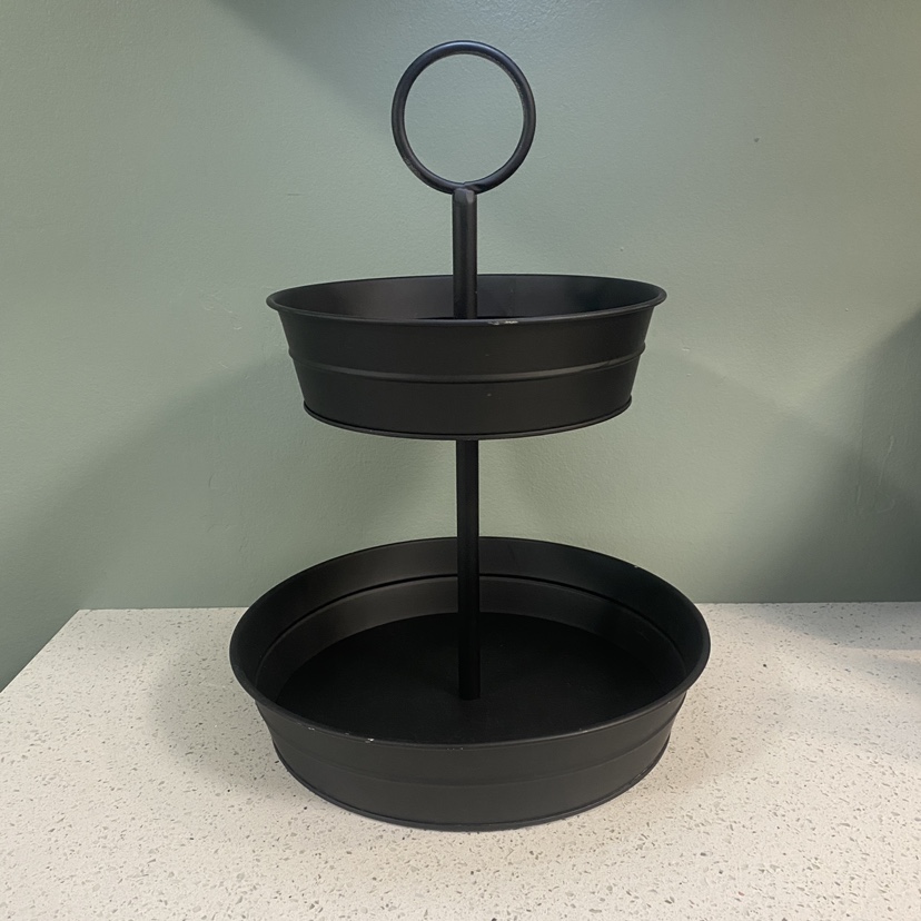 Rustic Black Two Tier Stand thumbnail
