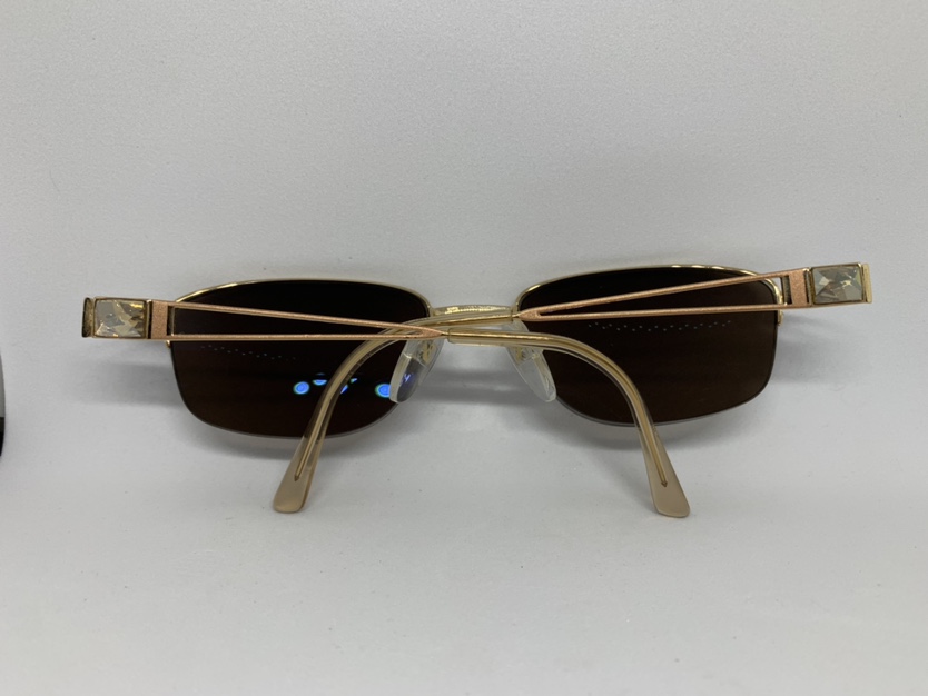 Daniel Swarovski S191 20 Gold Semi Rim Metal Eyeglasses Frame image indicator(2)