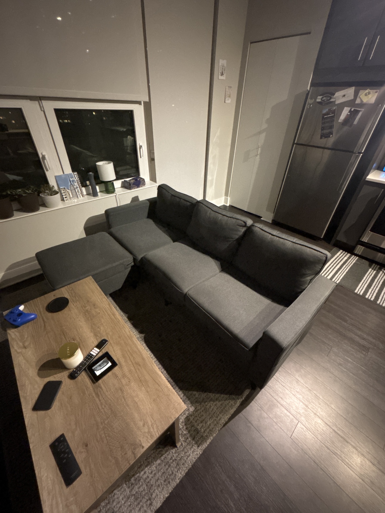 Gray 3-piece Sectional Sofa with Chaise