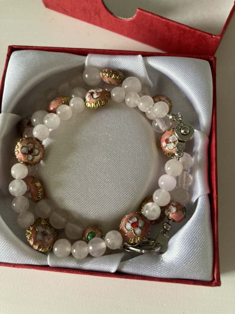 Pink  Bead Bracelet and Neckkace set. #freecycle thumbnail