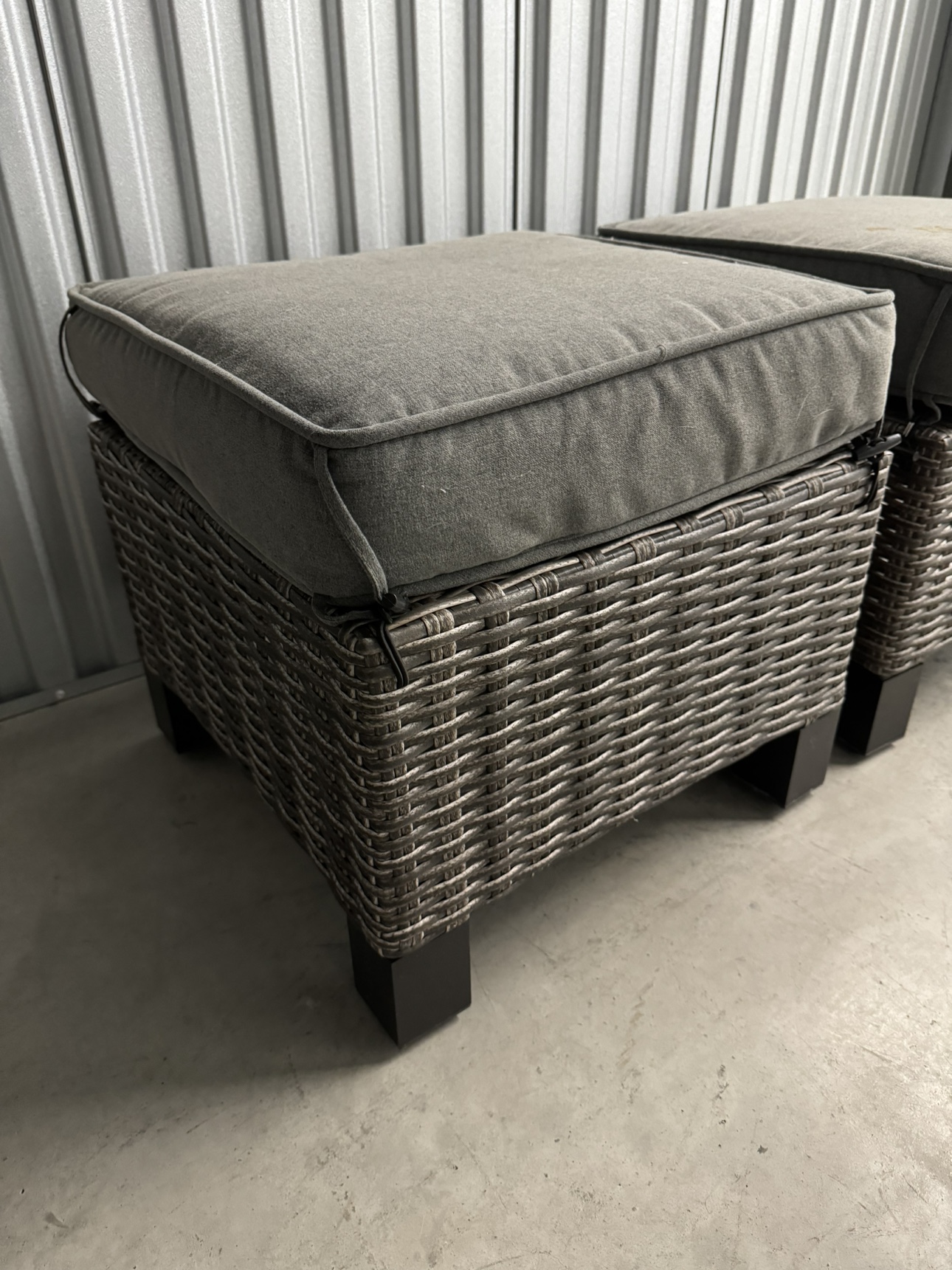 Patio Wicker Ottoman Set - Price is Negotiable image indicator(4)
