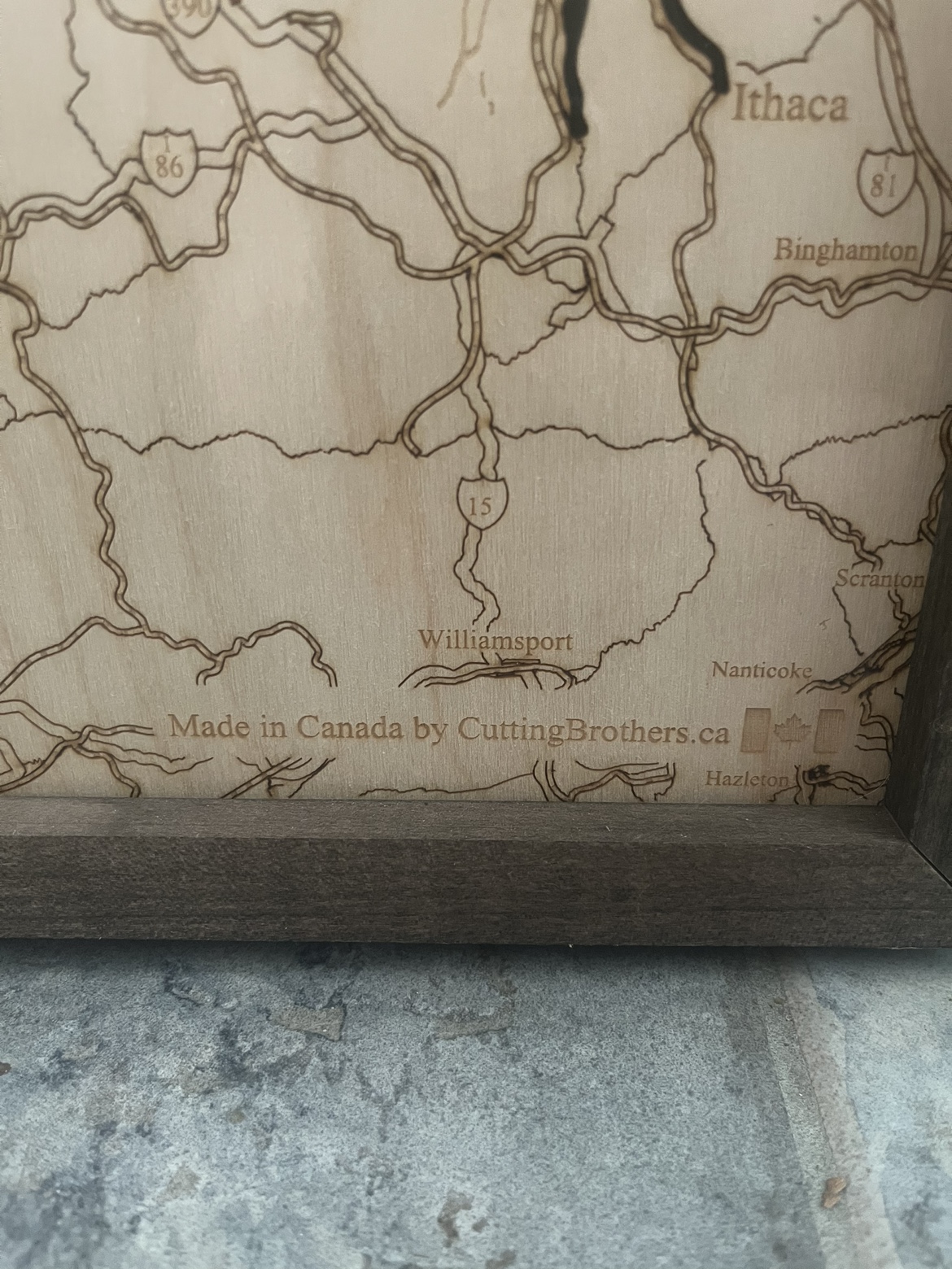 Great Lakes 3D Wood Map image indicator(4)