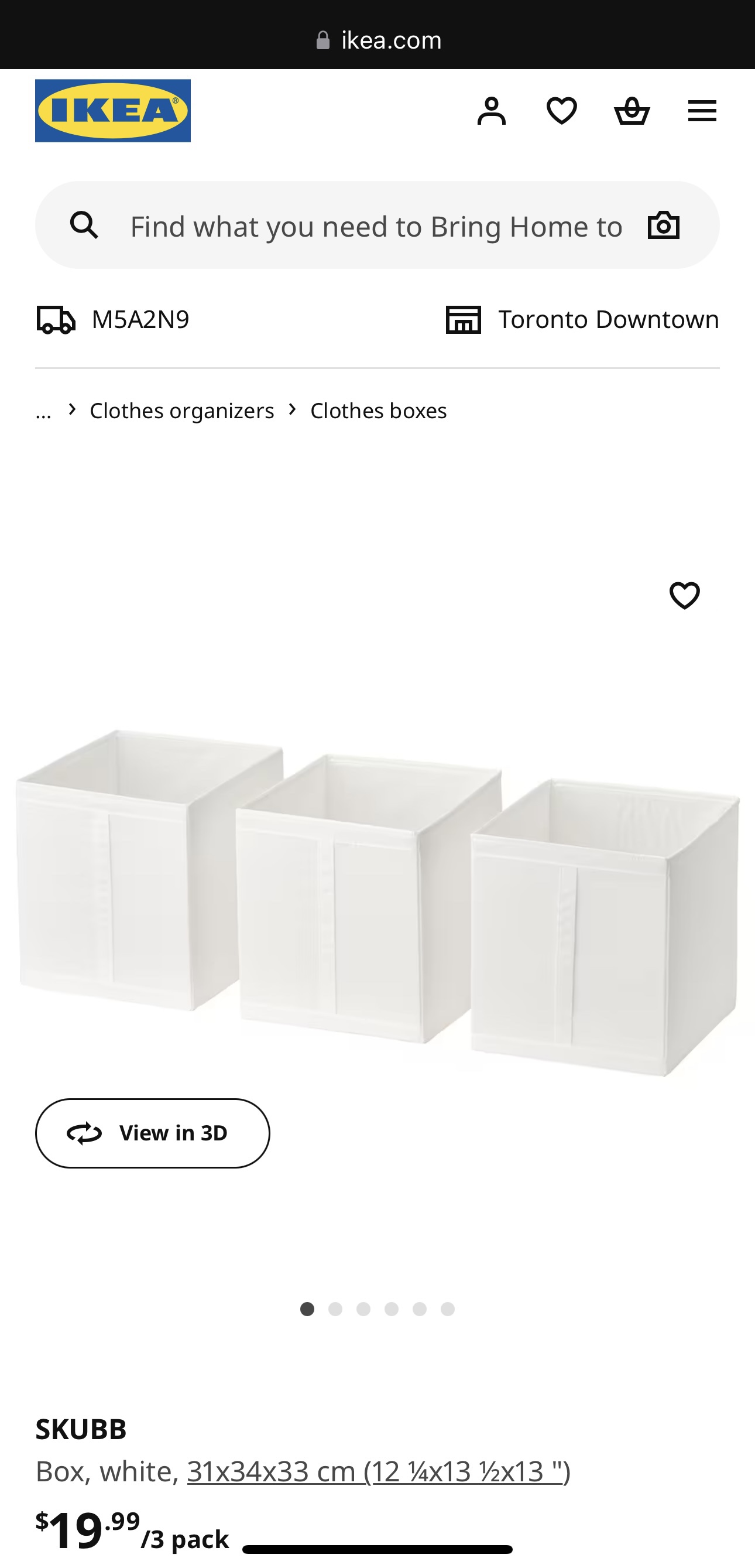 IKEA Skubb storage boxes (3 count) thumbnail
