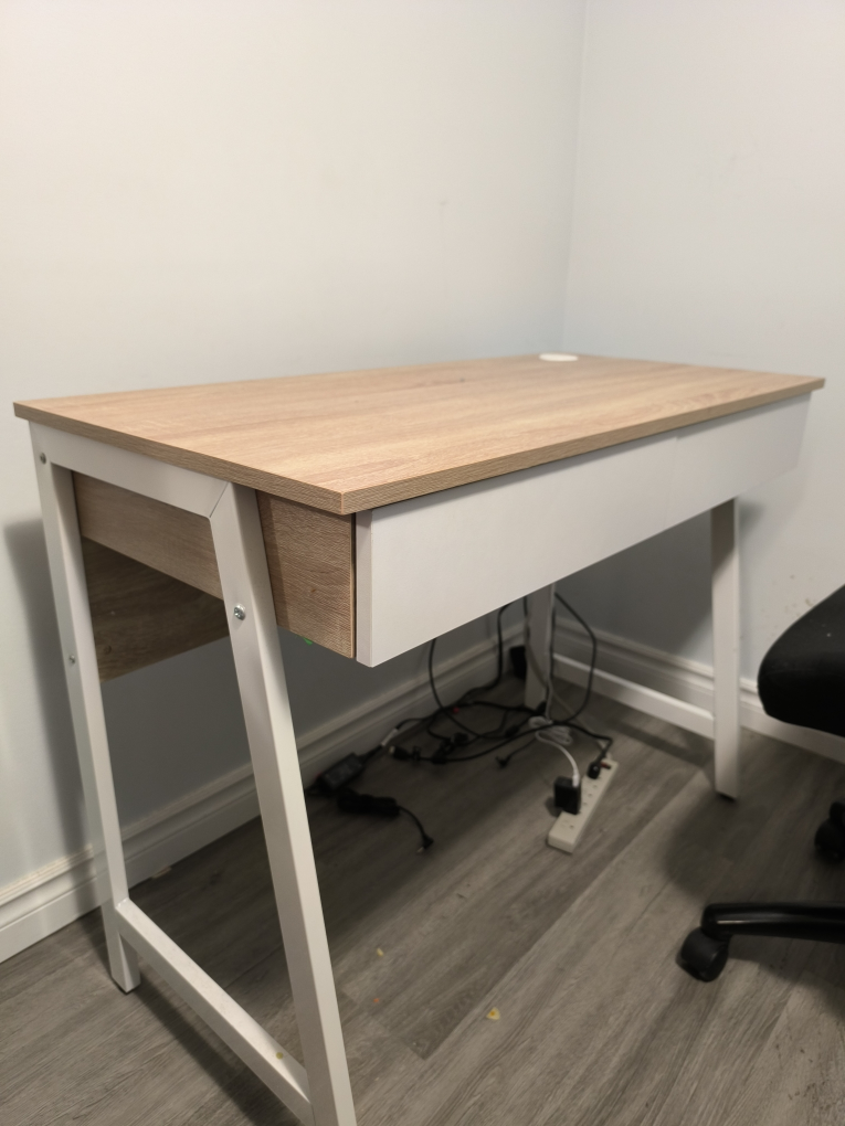 White Desk with Two Drawers and chair - photo 3