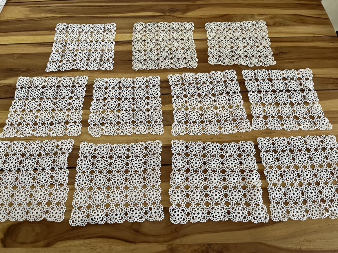 Handmade square lace doilies image indicator(3)