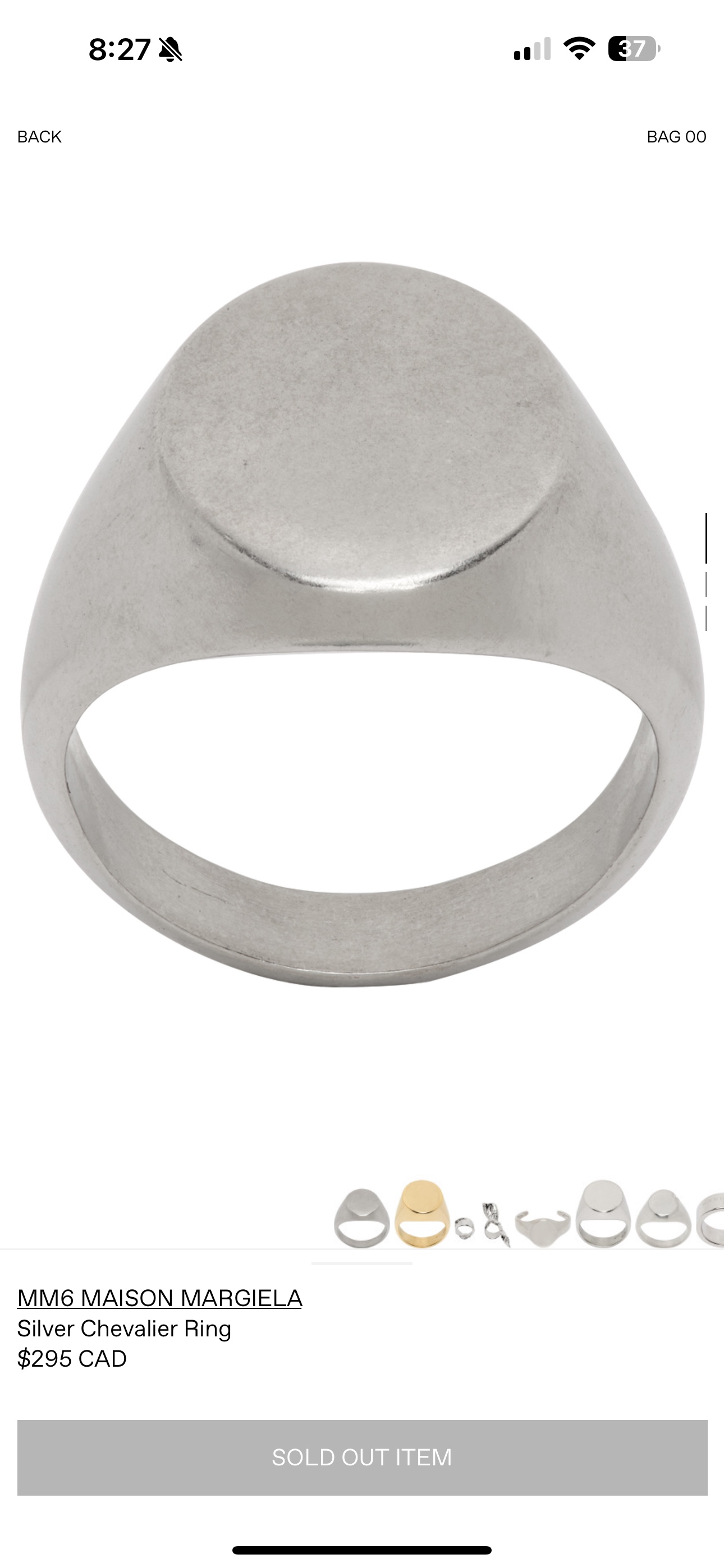MM6 Maison Margiela Silver Chevalier Ring - photo 3