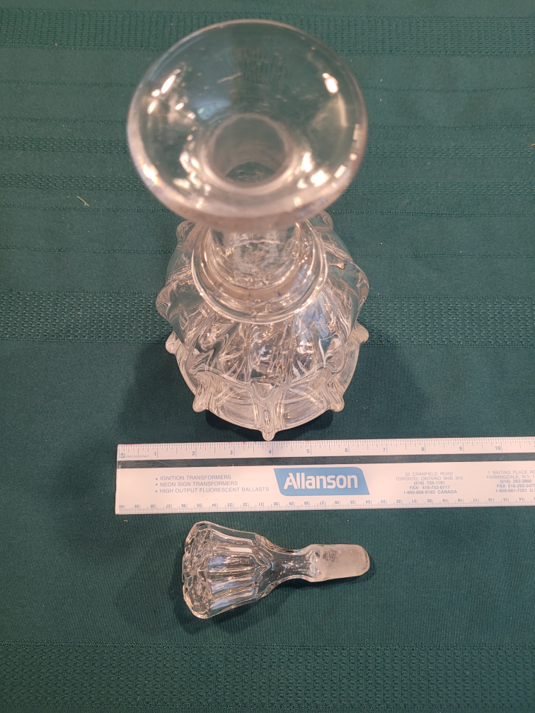 Antique Victorian 1800's Pillar Shape Decanter - photo 4