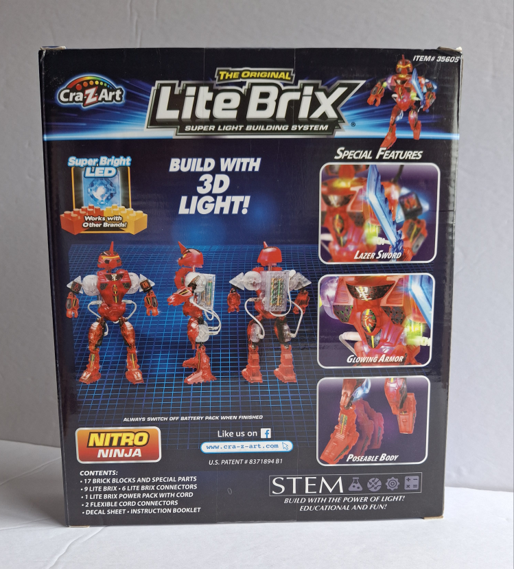RARE Lite Brix Nitro Ninja Light Up Robot image indicator(2)