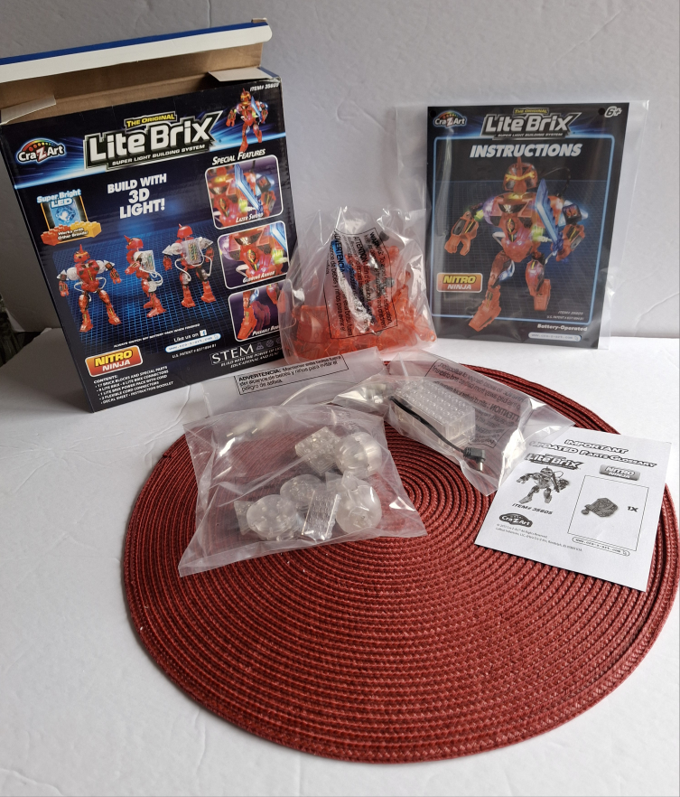 RARE Lite Brix Nitro Ninja Light Up Robot image indicator(6)