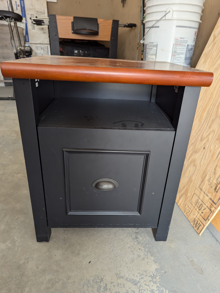 Black Side Table with Drawer