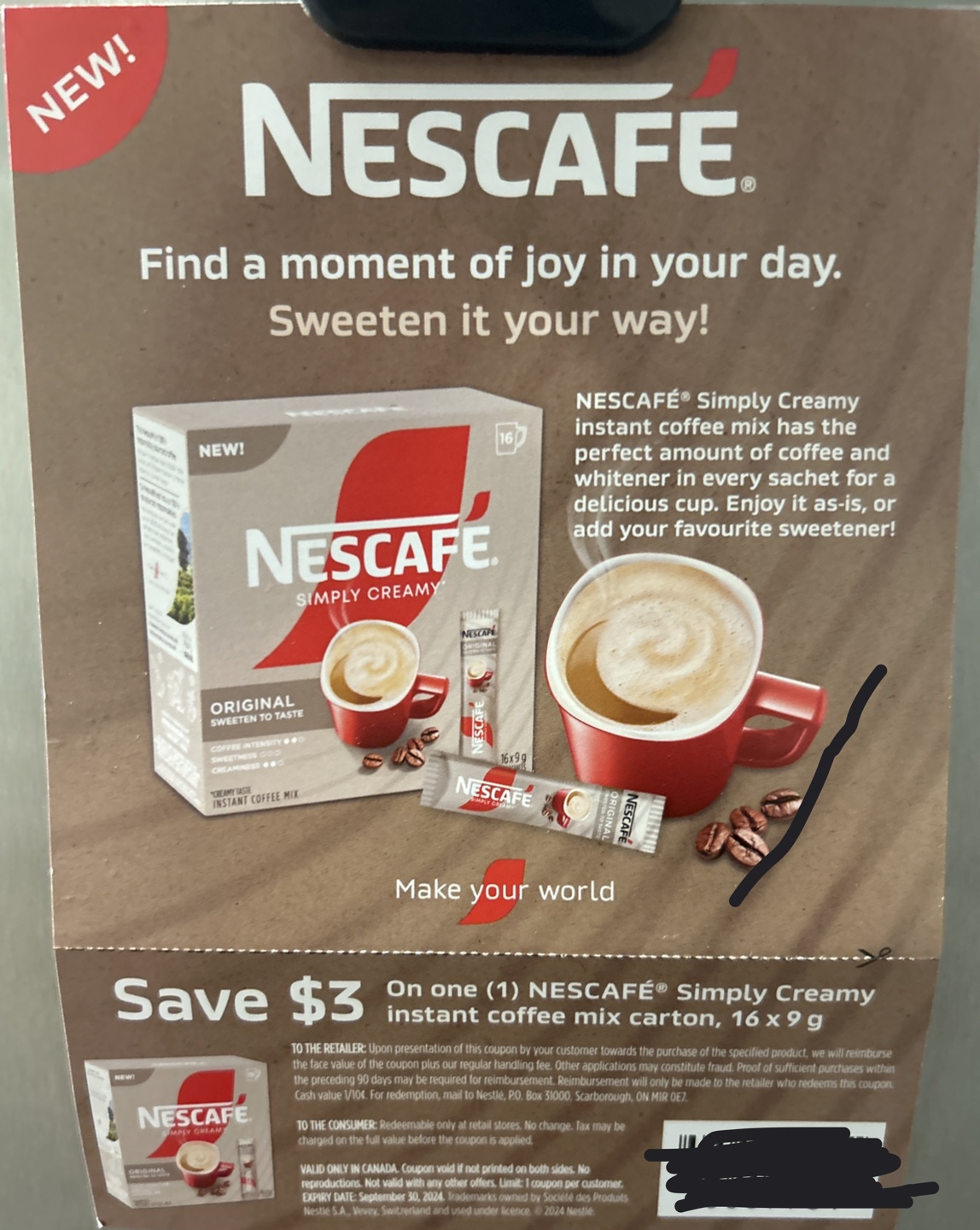 Nescafé coupon. thumbnail