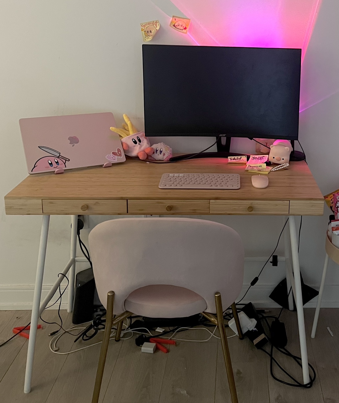 IKEA Desk and BOUCLAIR Dinning Chair