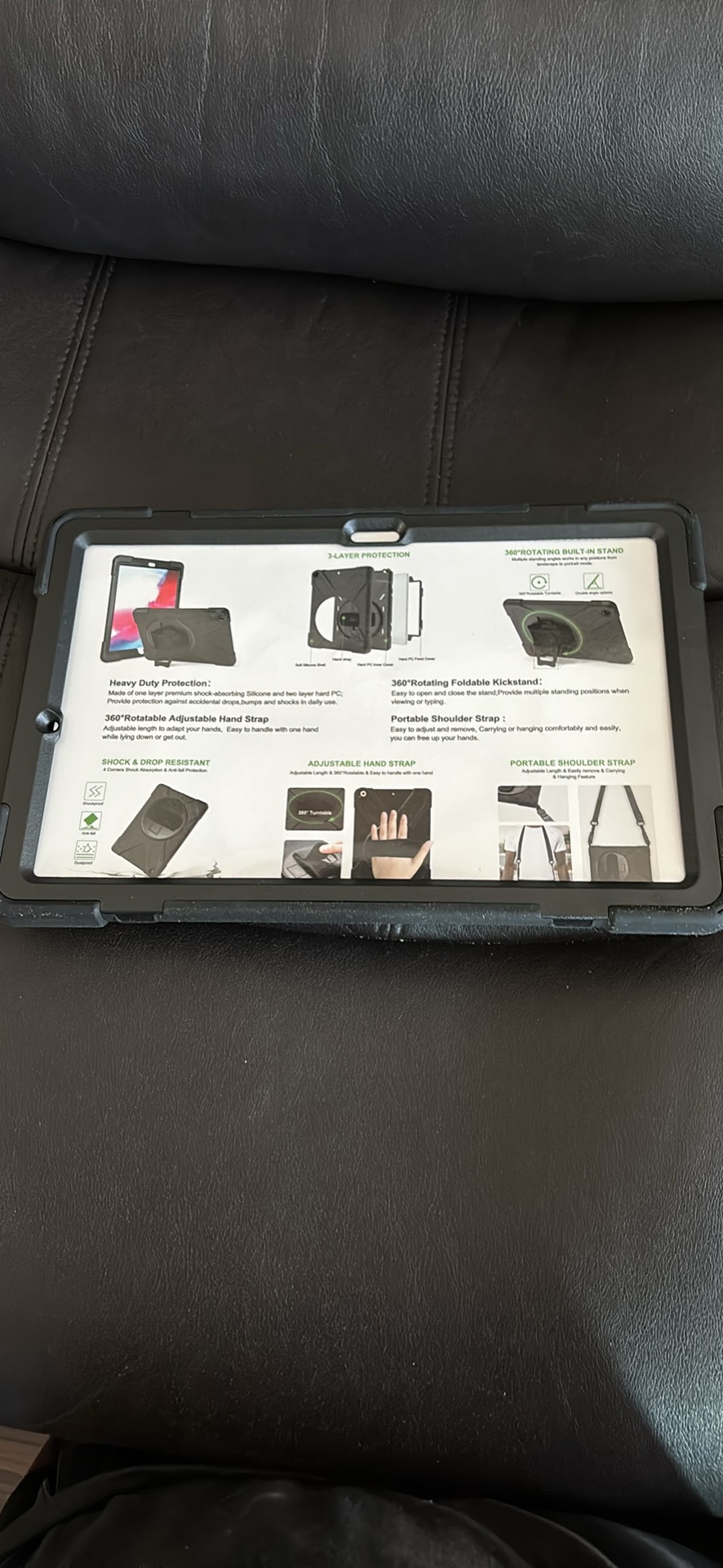 Black Tablet Case with Kickstand