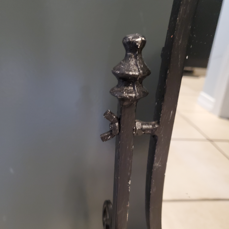 Small painted metal table top mirror image indicator(3)