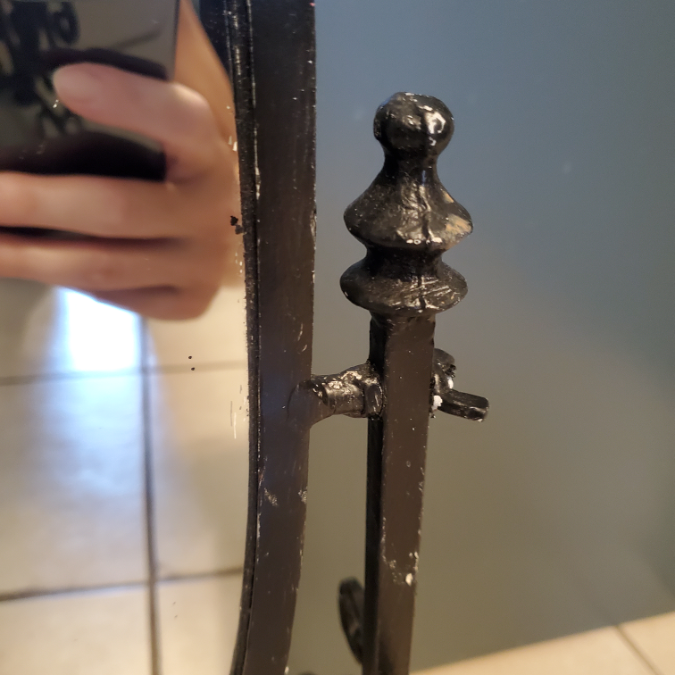 Small painted metal table top mirror image indicator(6)