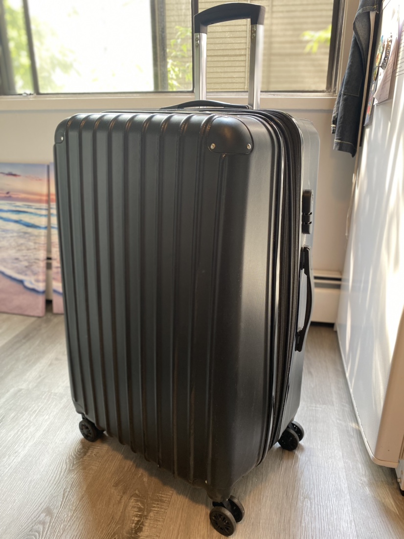 28 inch Black Hard-shell Suitcase