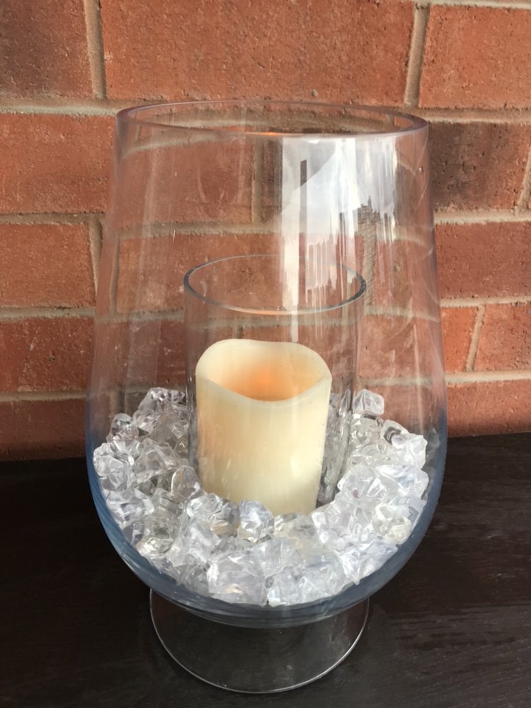 Large Glass Hurricane Vase - photo 2