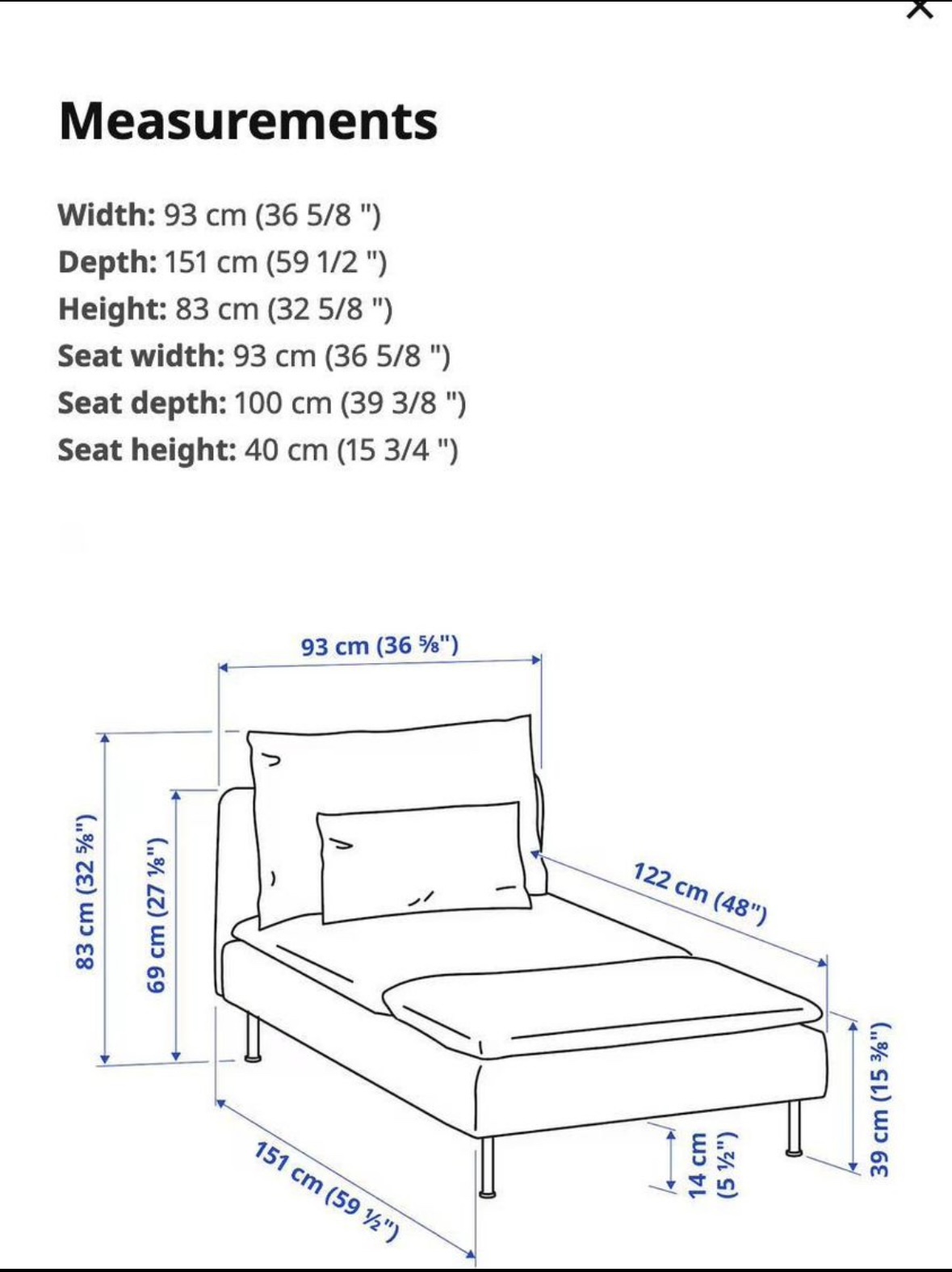 Ikea SÖDERHAMN chaise sofa - photo 3