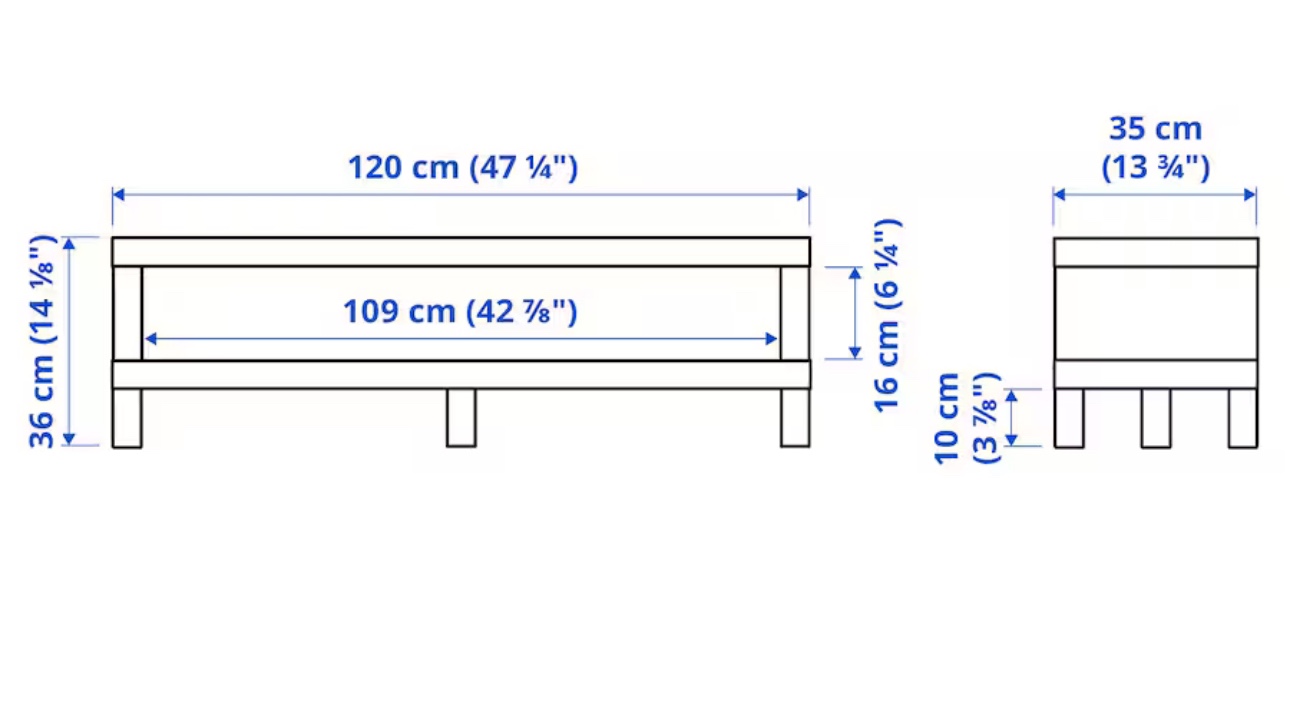 TV table (IKEA Lack, black brown) image indicator(2)