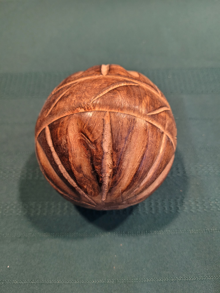 Carved Wooden Ball - photo 2