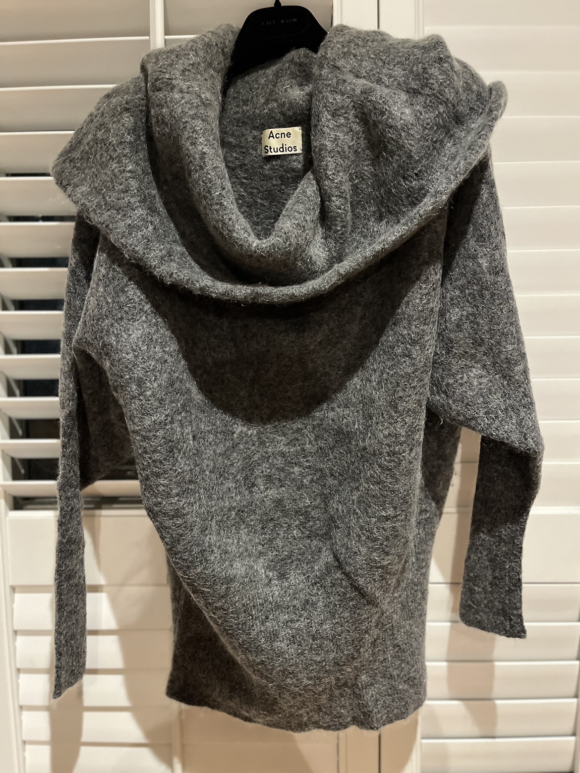 Acne Studios Grey Cowl Neck Sweater $600->$150