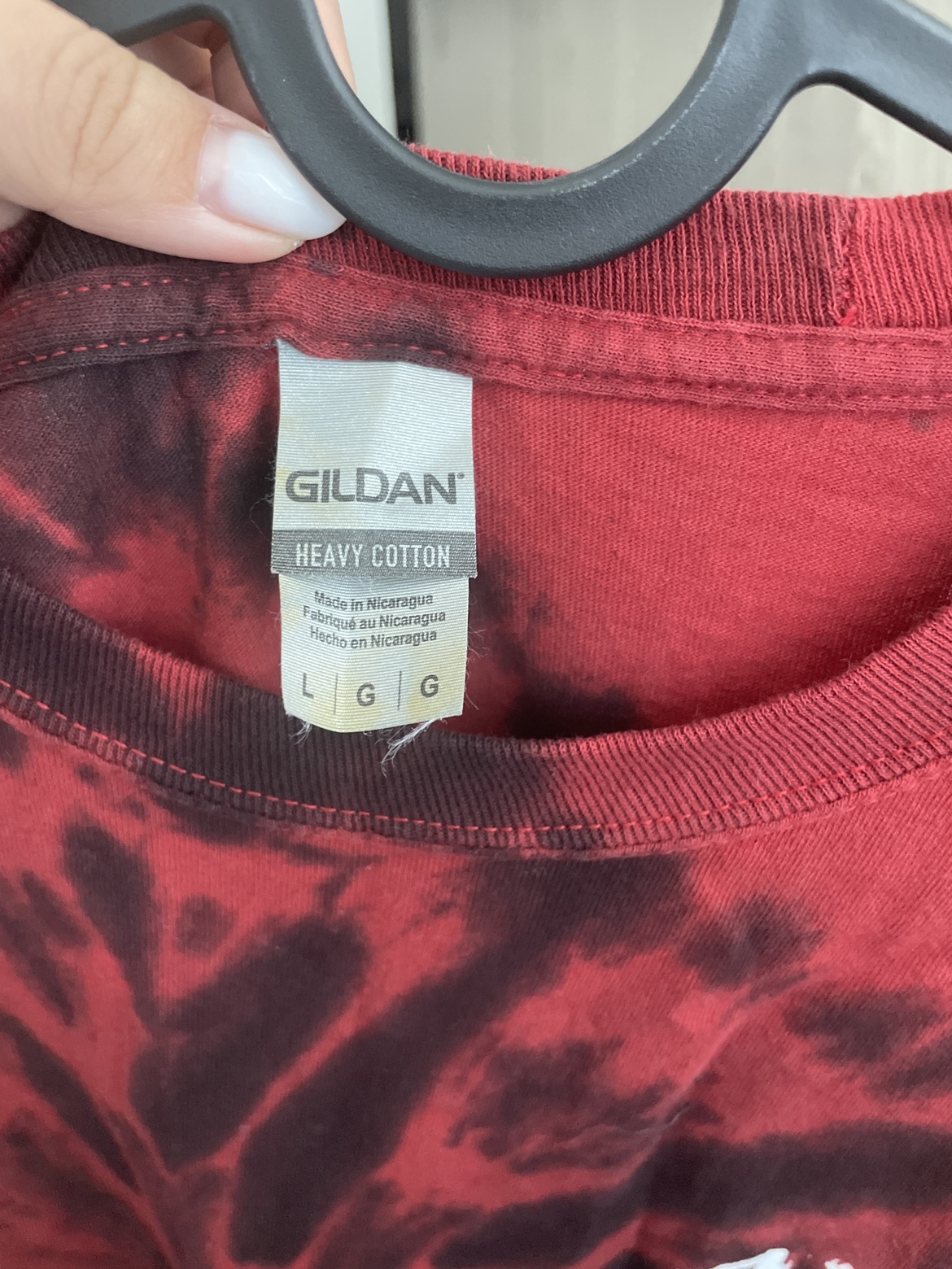 Red Tie Dye Long Sleeve T-Shirt - photo 4