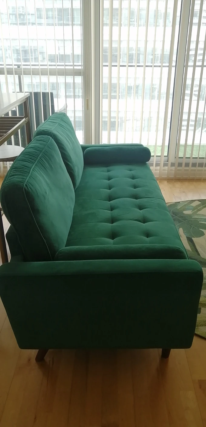 Green Velvet Sofa - photo 2