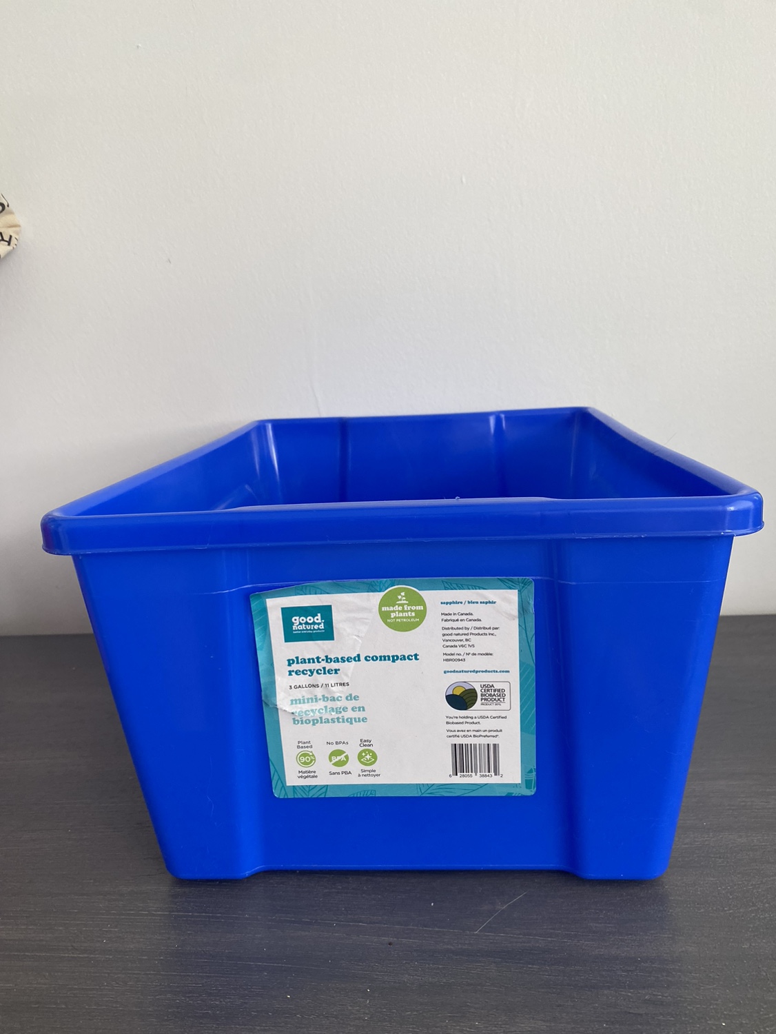 FREE small blue recycling bin - photo 2