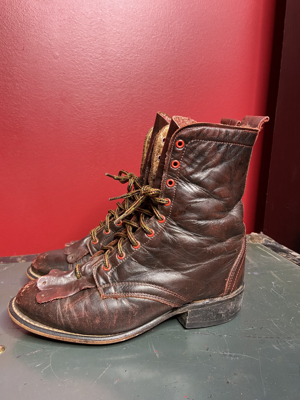 !LAREDO!! Reddish Brown Leather Boots - photo 2
