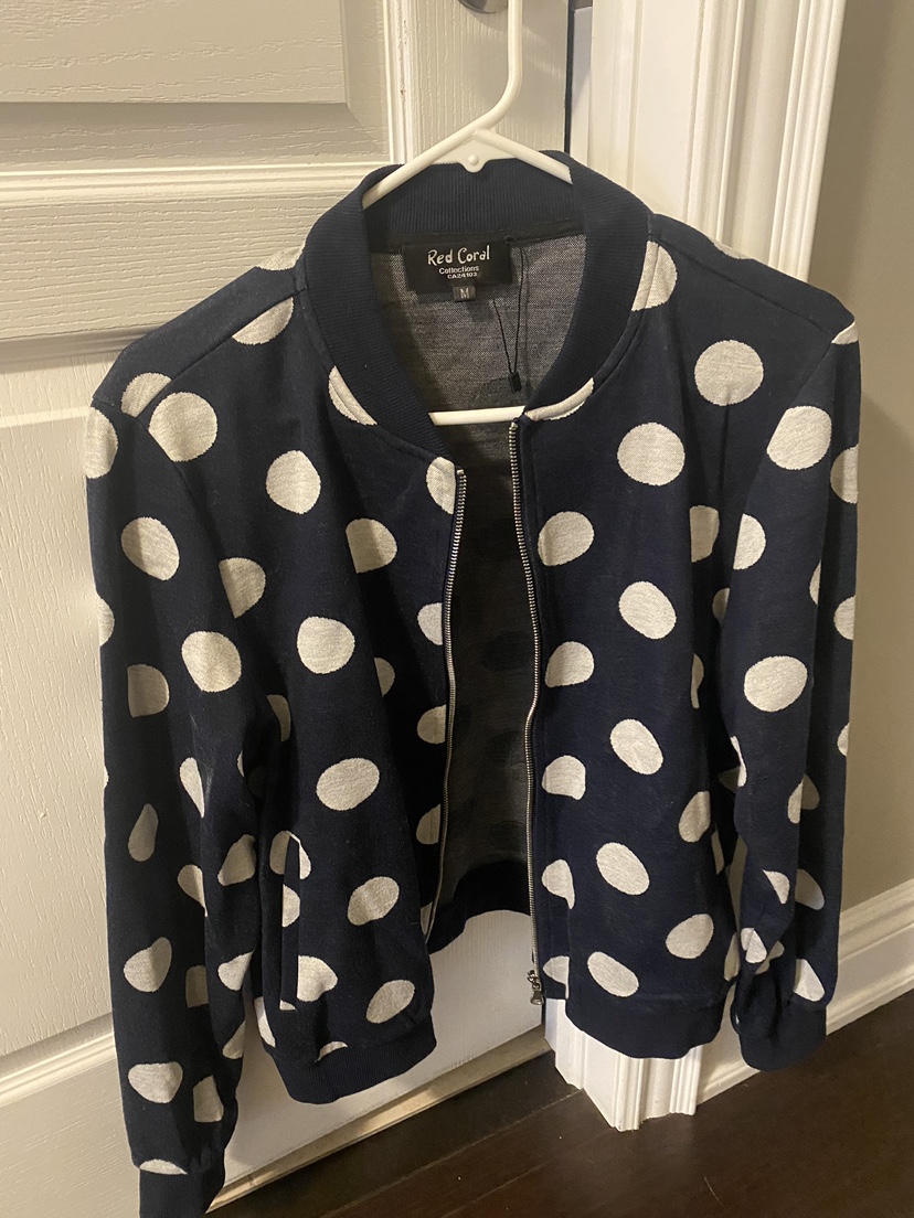 Red Coral Collections Polka Dot  Jacket