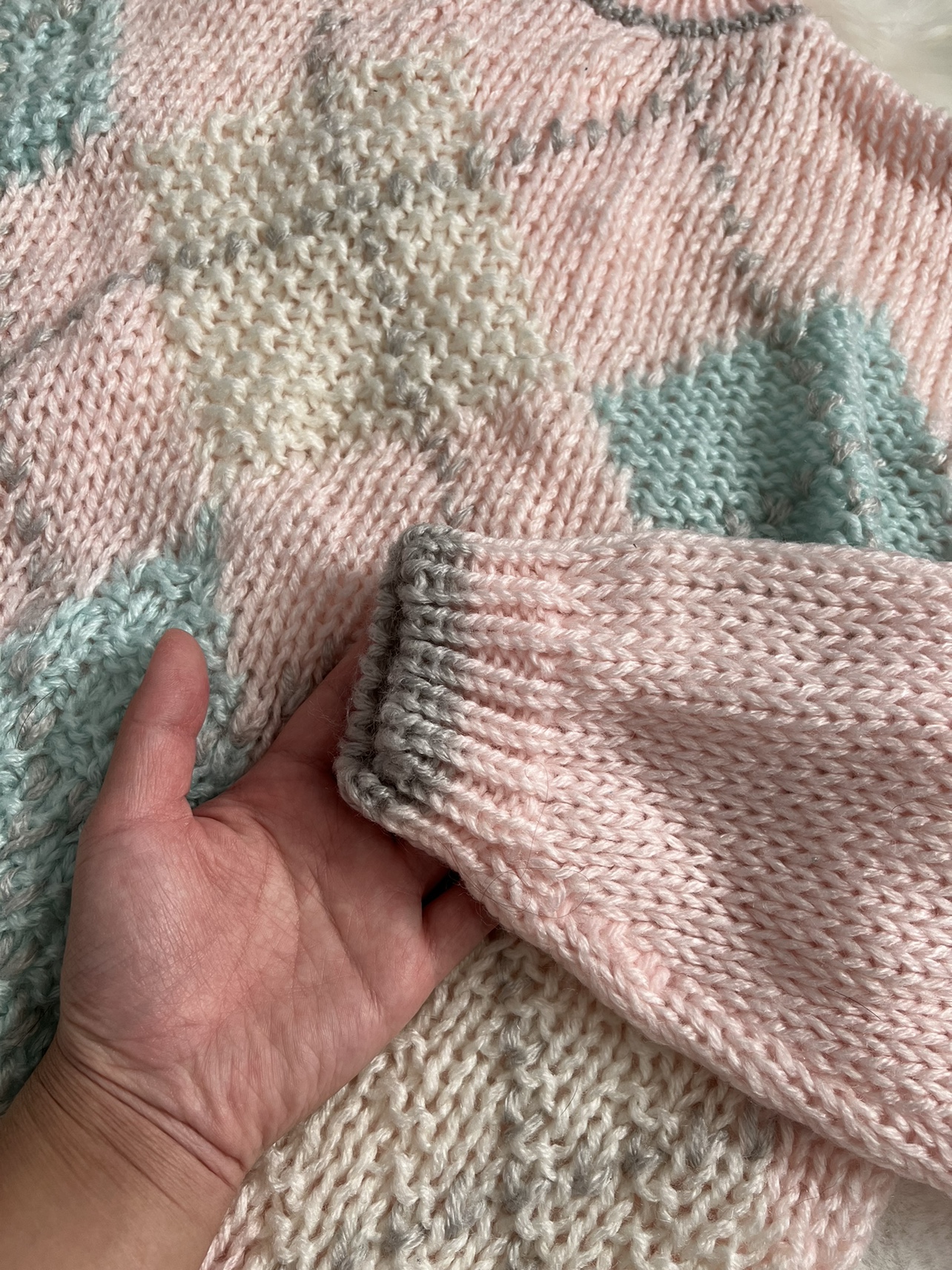 Pink Argyle Sweater image indicator(6)