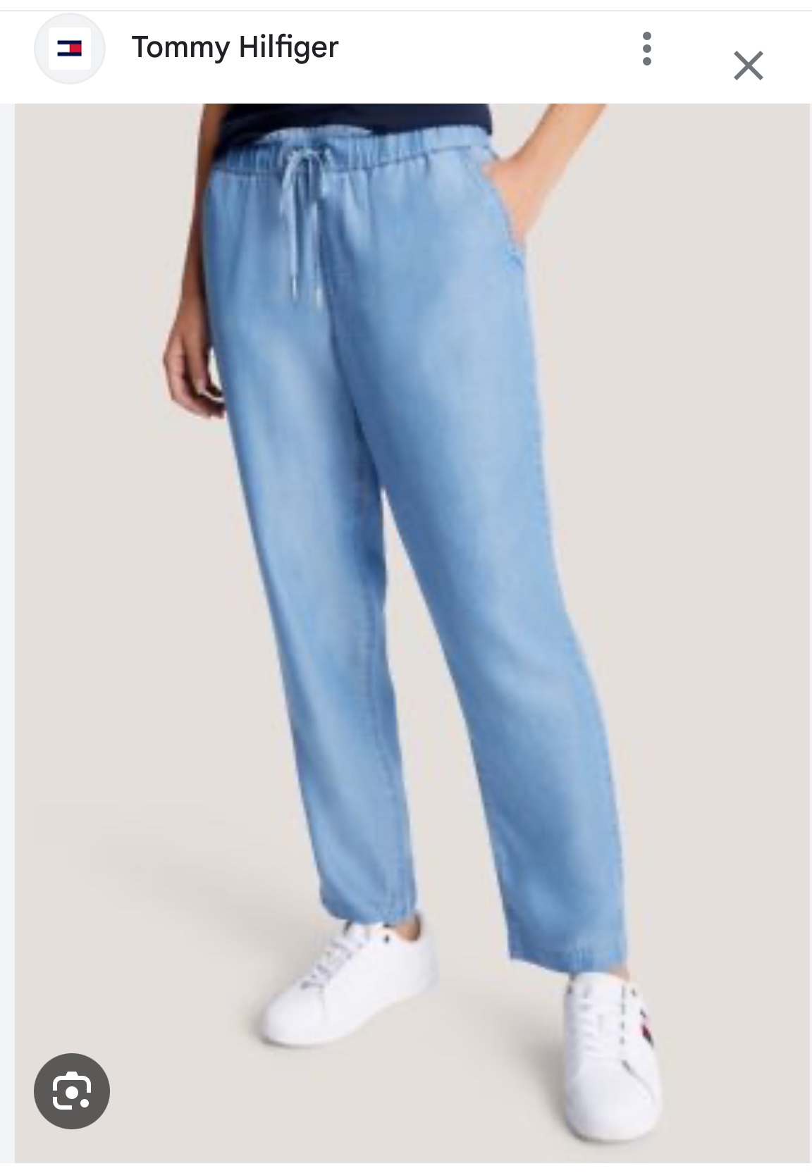 Tommy Hilfiger Chambray Denim Drawstring Pants - xs thumbnail