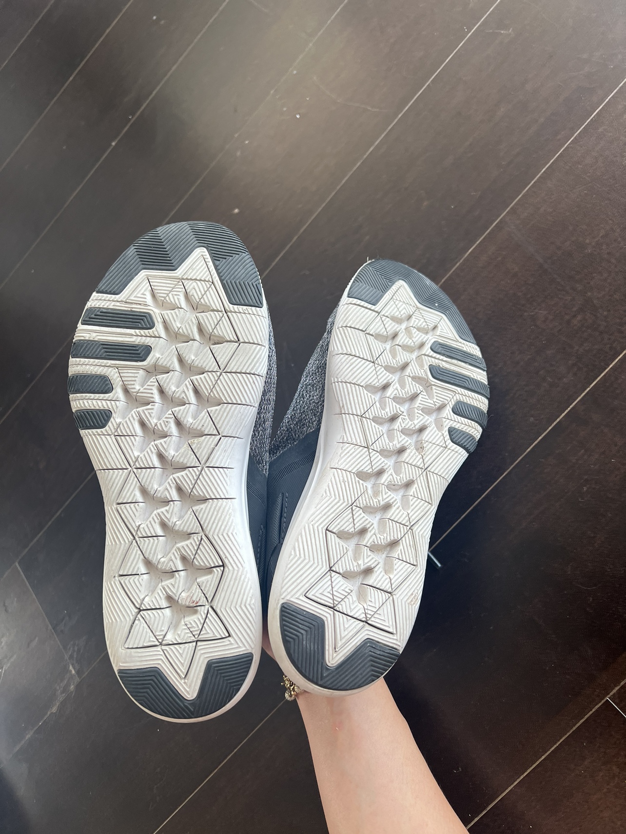 Nike Womens Flex Trainer 9 Black Gray Running Shoes Lace Up image indicator(5)