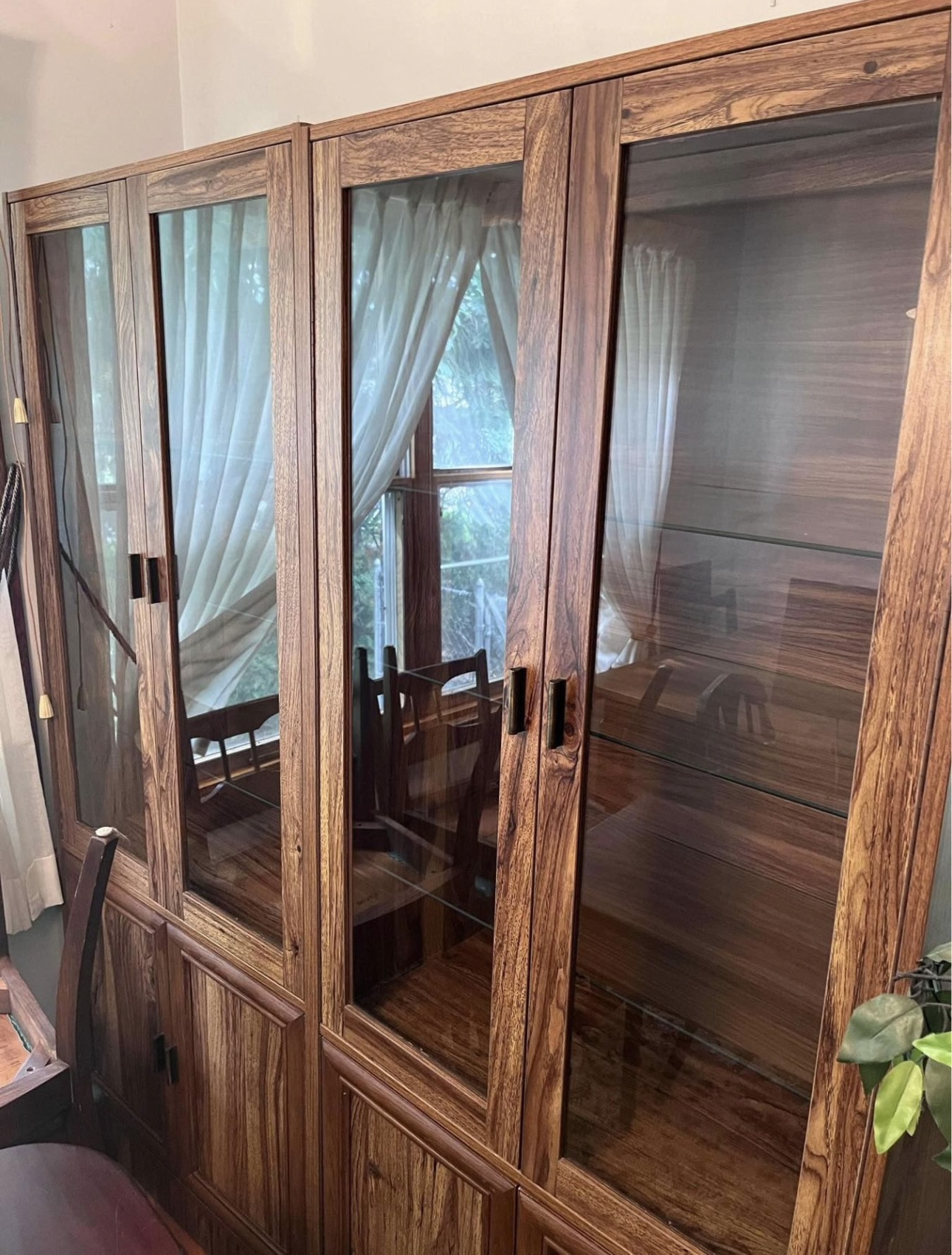 Wooden Cabinet with Glass Doors