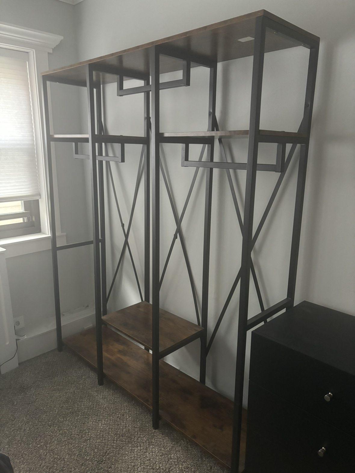 Industrial Metal and Wood Clothes Rack/wardrobe - photo 2