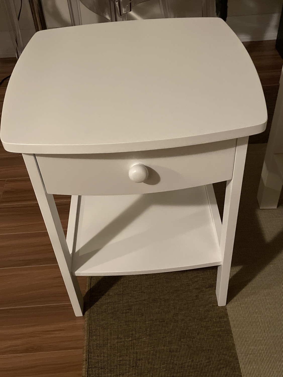 White nightstand/side table