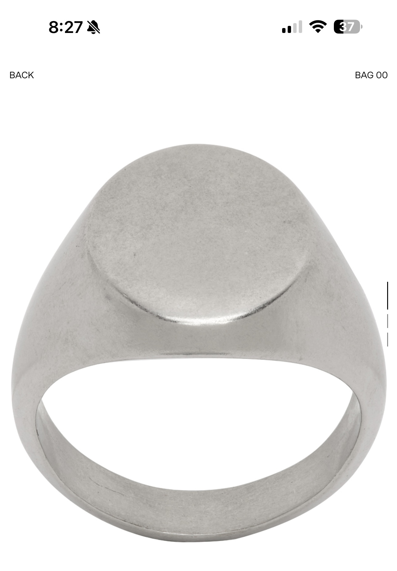 MM6 Maison Margiela Silver Chevalier Ring