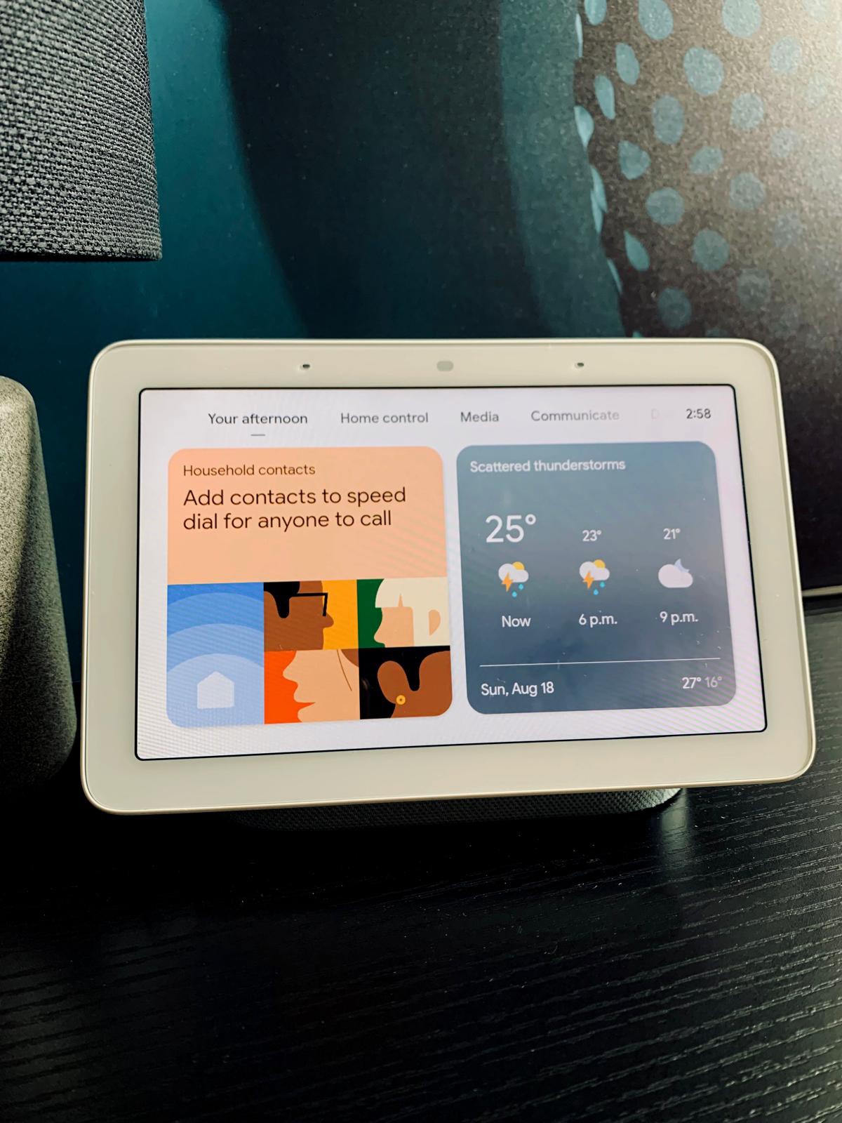 *LIKE NEW*Google Nest Hub Smart Display-Chalk image indicator(2)